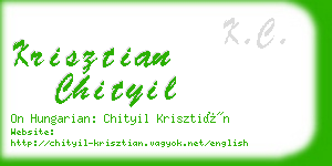 krisztian chityil business card
